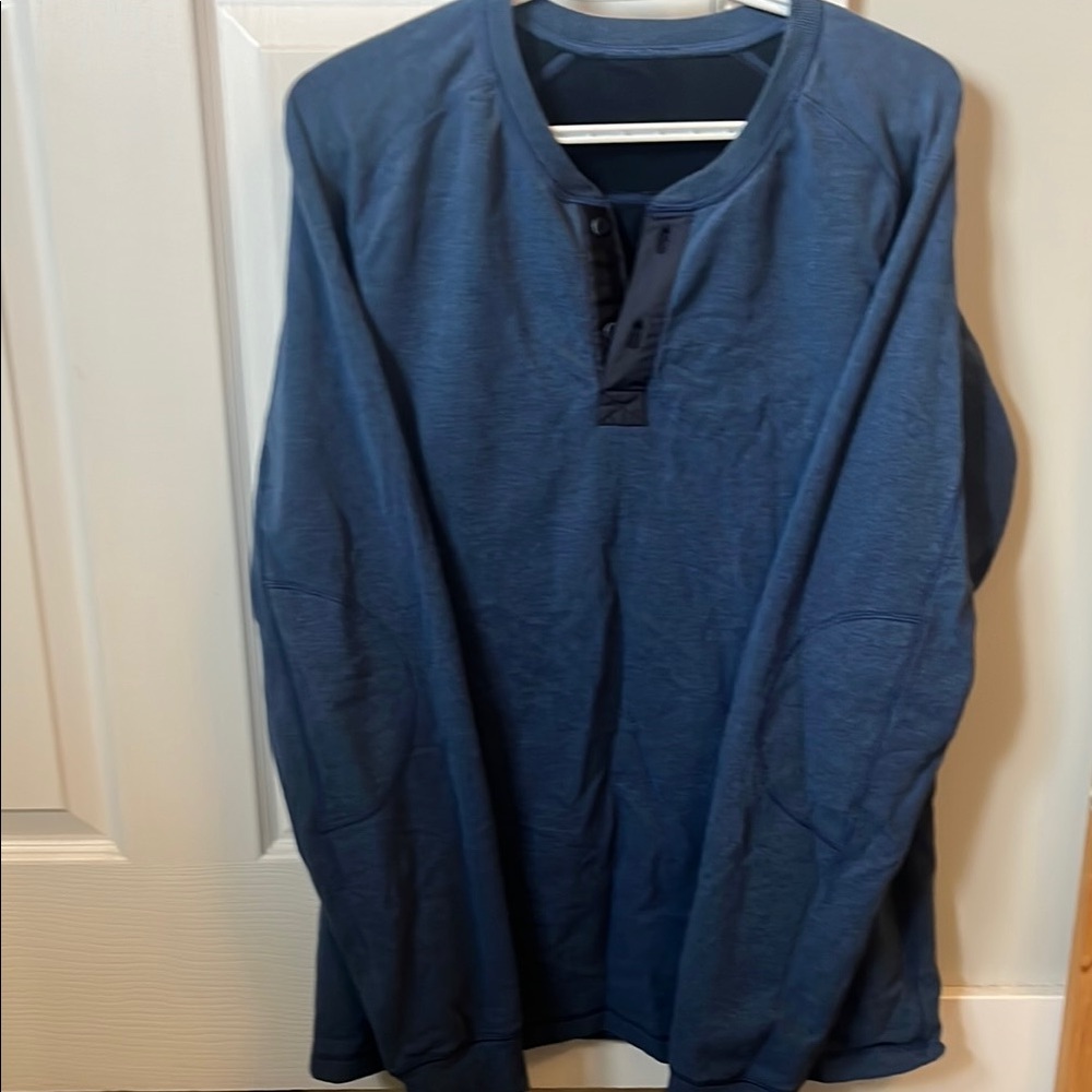 Men's Blue Lululemon Henley Shirt